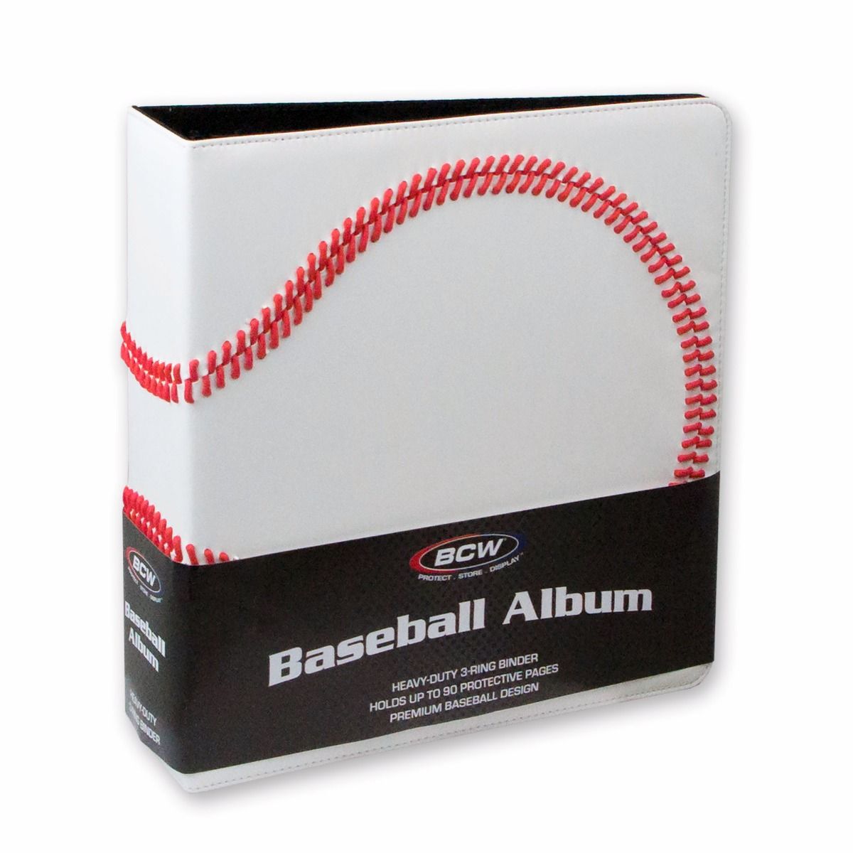 Baseball Card Trading Album White with Stitching