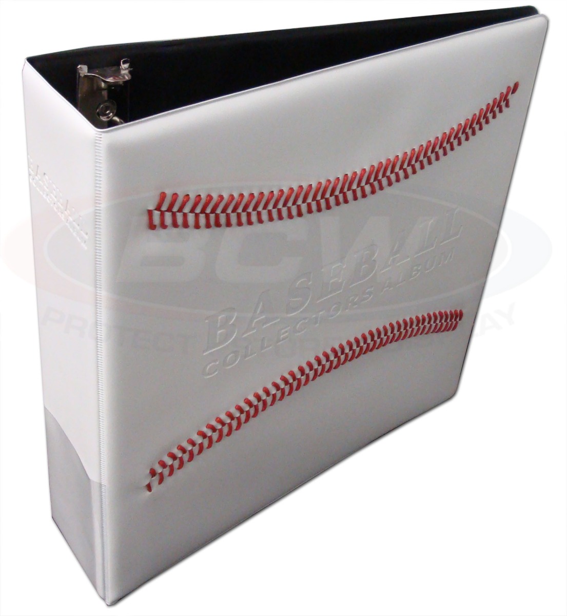 Baseball Card Trading Album White with Stitching