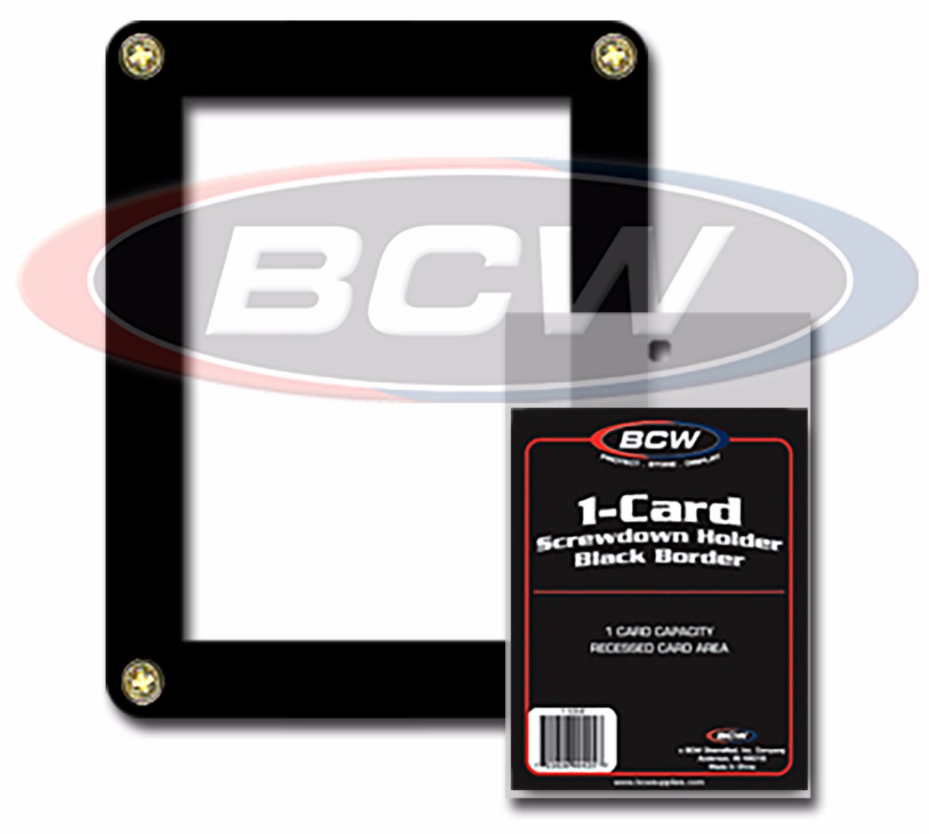 1 Card Trading Card Holder with Black Border