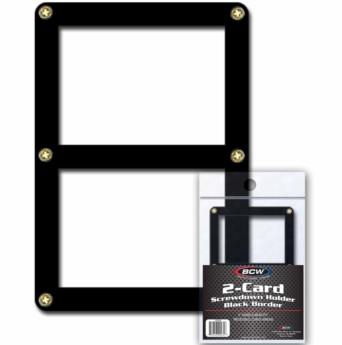 2 Card Trading Card Display in Black