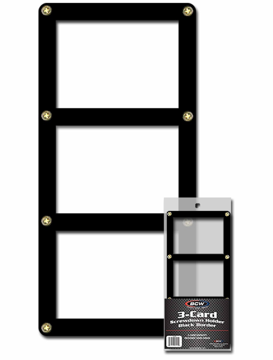 3 Card Trading Card Display in Black