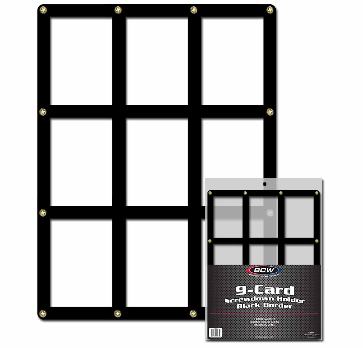 9 Slot Trading Card Display Black