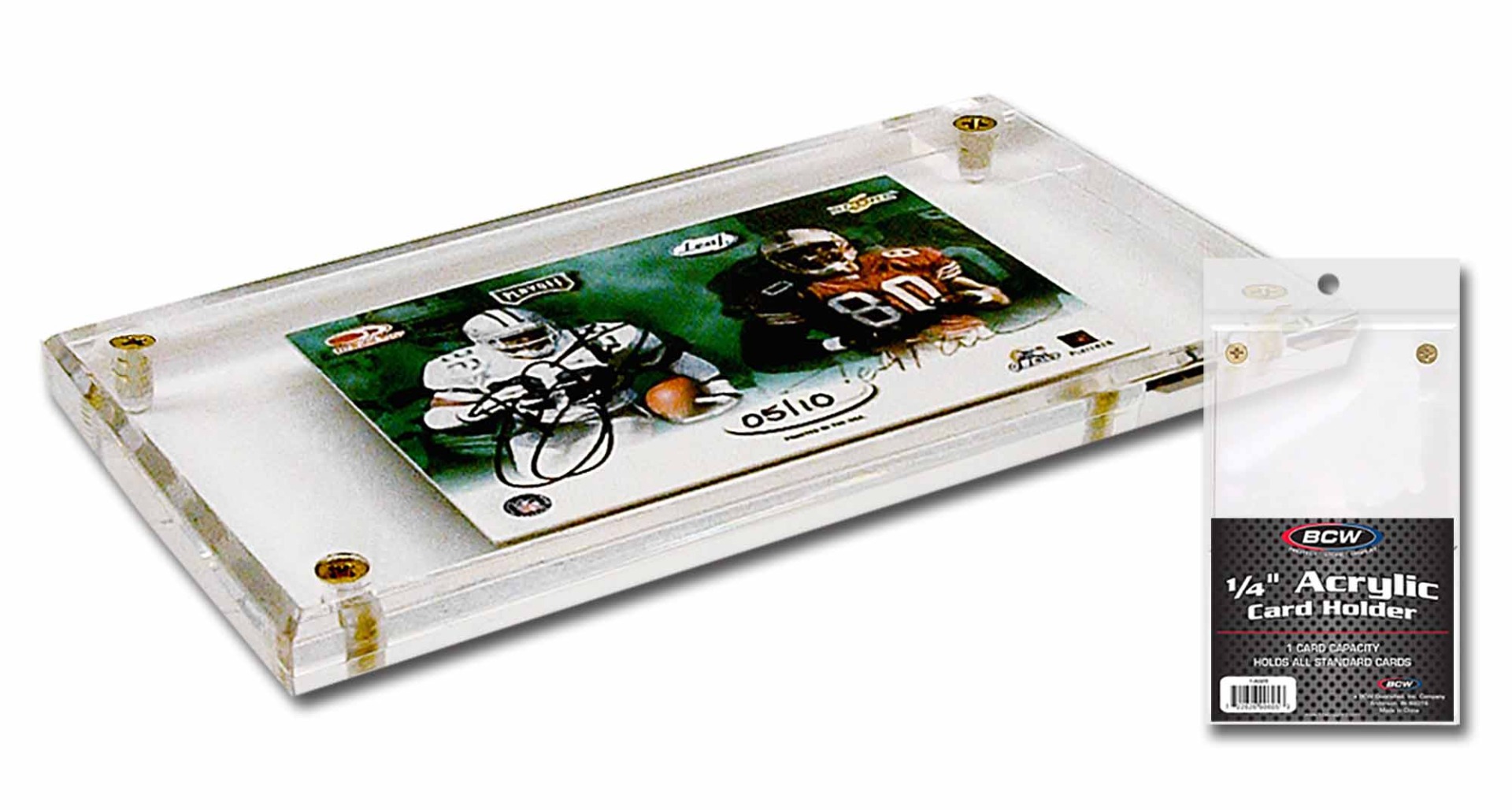 1/4" Acrylic Trading Card Display with 4 Screws