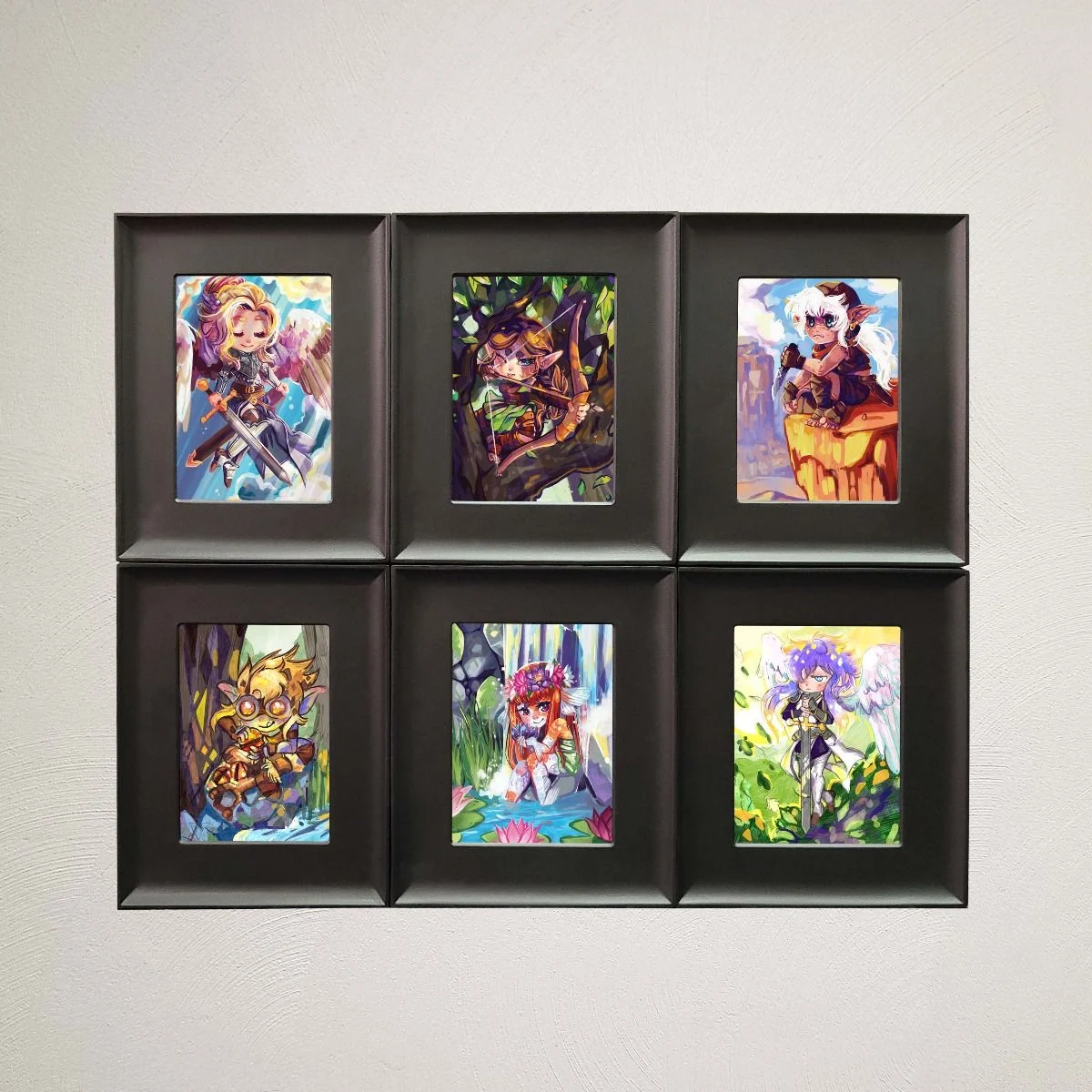 Trading Card Display with 6 Cards