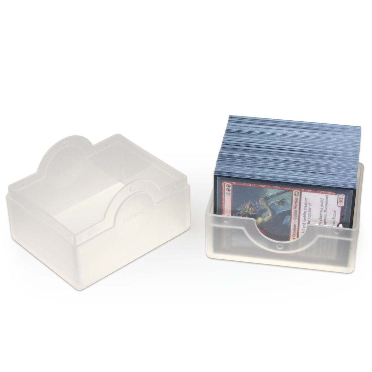 Prism Deck Box White Open with Cards Inside
