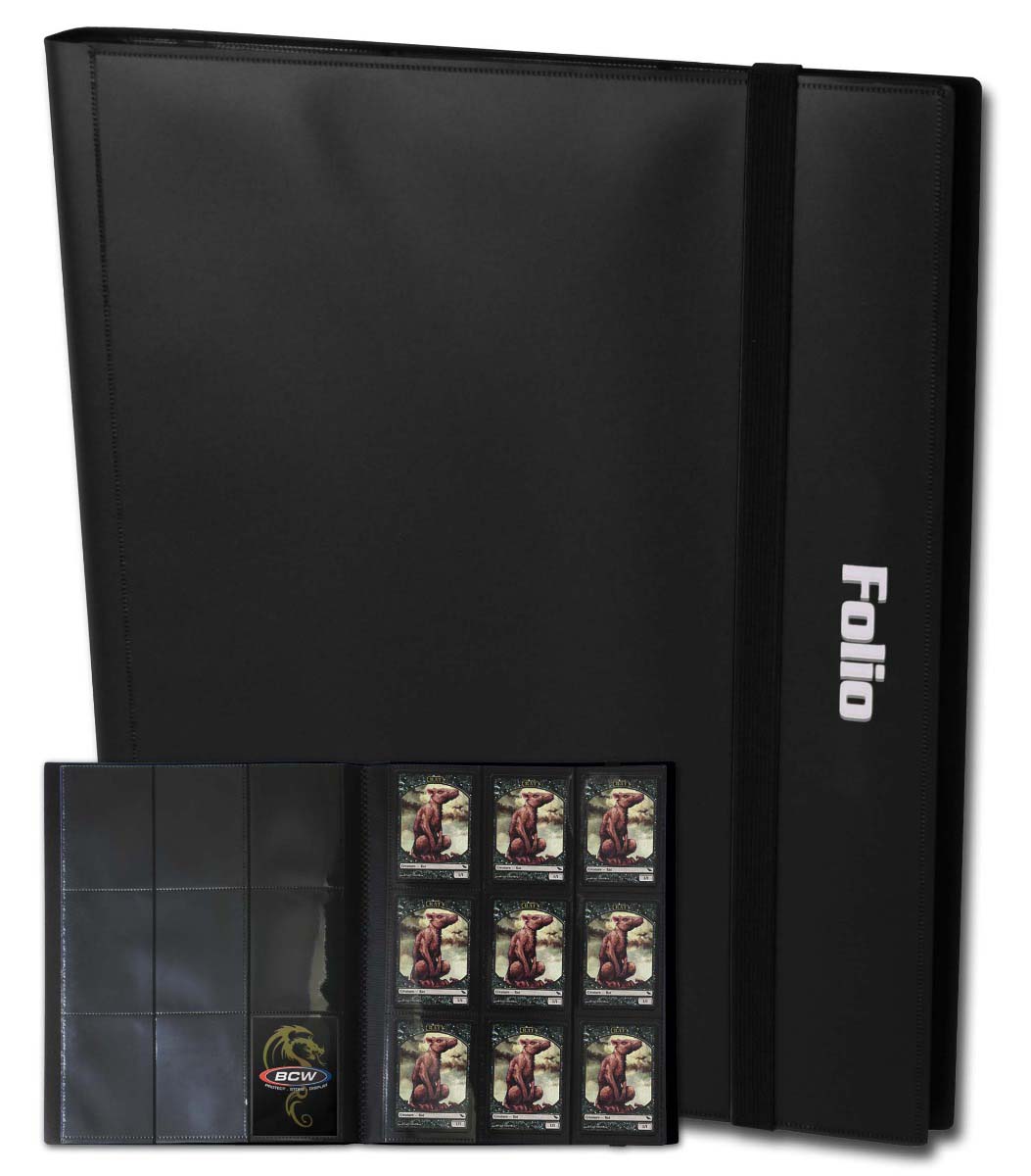 9-Pocket Card Folio Black