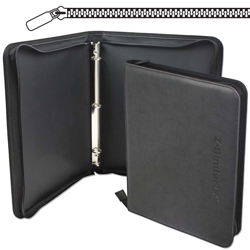 ZIPPER 3-RING BINDER - 1 IN - LX - BLACK
