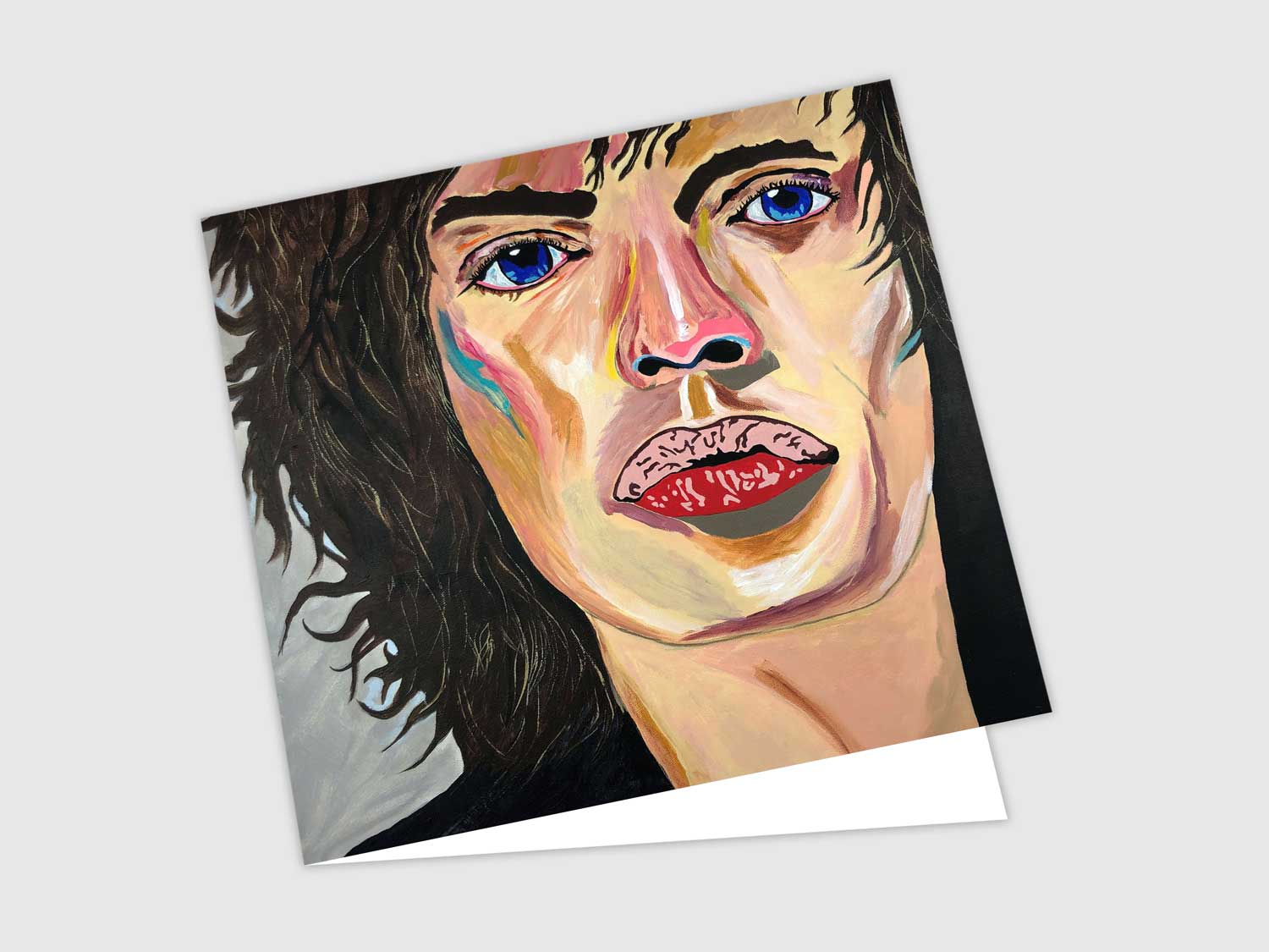Mick Jagger (SIR MICK) Greeting Card by Tonya Cameron Limited Edition