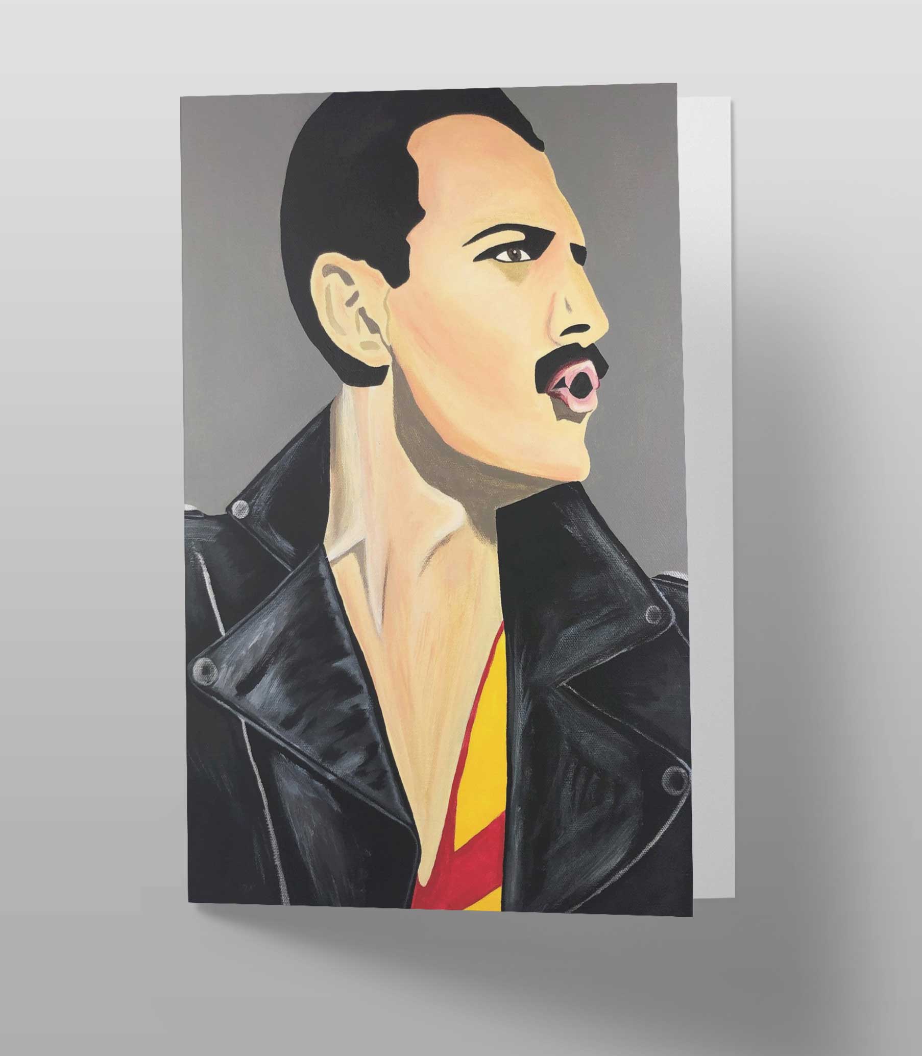 Freddie Mercury Queen Greeting Card by Tonya Cameron Limited Edition