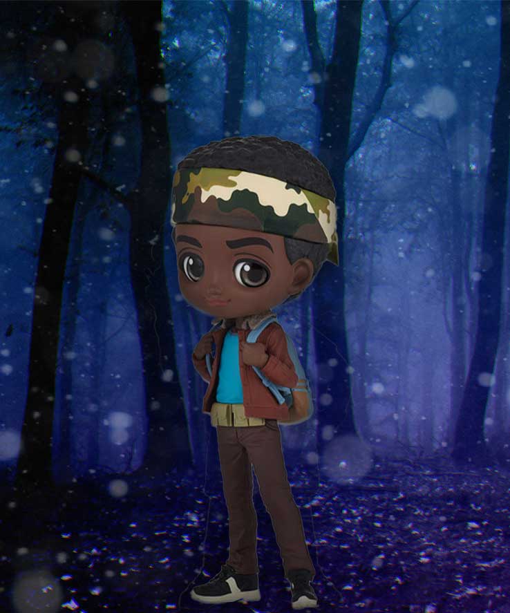 Cover Photo BanPresto - Stranger Things Lucas Q posket Figure back