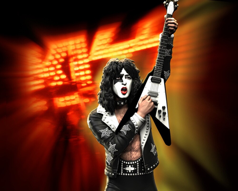 Paul Stanley The Starchild Hotter Than Hell with KISS background