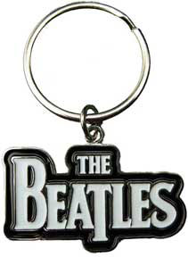 The Beatles White Logo Keychain